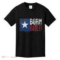 Texas State Flag Pride Born & Bred Native Home Kids T-Shirt thumb 0