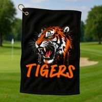 Tigers Sports Fan Golf Towel thumb 1