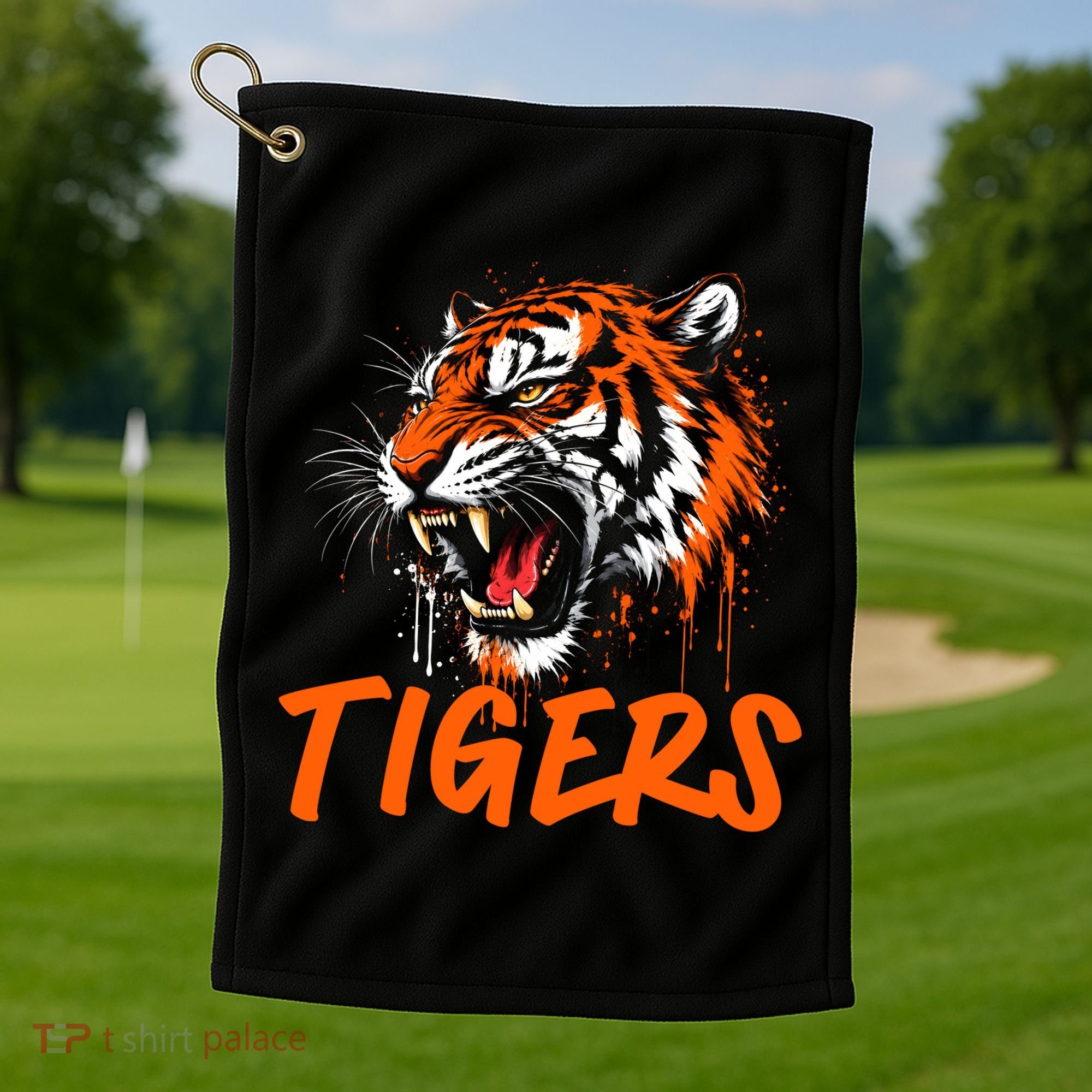 Tigers Sports Fan Golf Towel