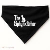 The Sphynxfather Funny Cat Dad Sphynx Lover Gifts USA-Made Doggie Bandana thumb 0