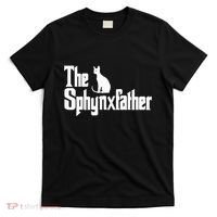 The Sphynxfather Funny Cat Dad Sphynx Lover Gifts T-Shirt thumb 0