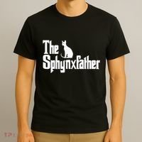 The Sphynxfather Funny Cat Dad Sphynx Lover Gifts T-Shirt thumb 3