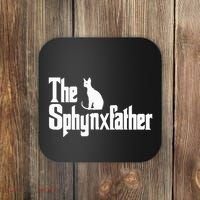 The Sphynxfather Funny Cat Dad Sphynx Lover Gifts Coaster thumb 0