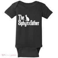The Sphynxfather Funny Cat Dad Sphynx Lover Gifts Baby Bodysuit thumb 0