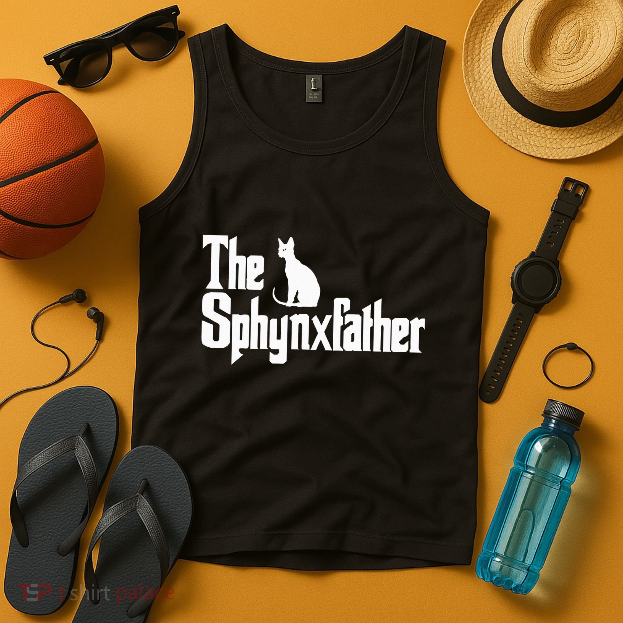 The Sphynxfather Funny Cat Dad Sphynx Lover Gifts Tank Top