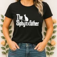 The Sphynxfather Funny Cat Dad Sphynx Lover Gifts Women's T-Shirt thumb 2