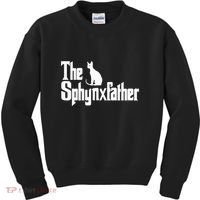 The Sphynxfather Funny Cat Dad Sphynx Lover Gifts Kids Sweatshirt thumb 0