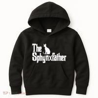 The Sphynxfather Funny Cat Dad Sphynx Lover Gifts Kids Hoodie thumb 0
