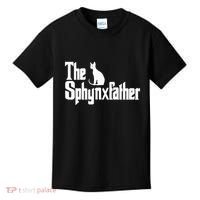 The Sphynxfather Funny Cat Dad Sphynx Lover Gifts Kids T-Shirt thumb 0