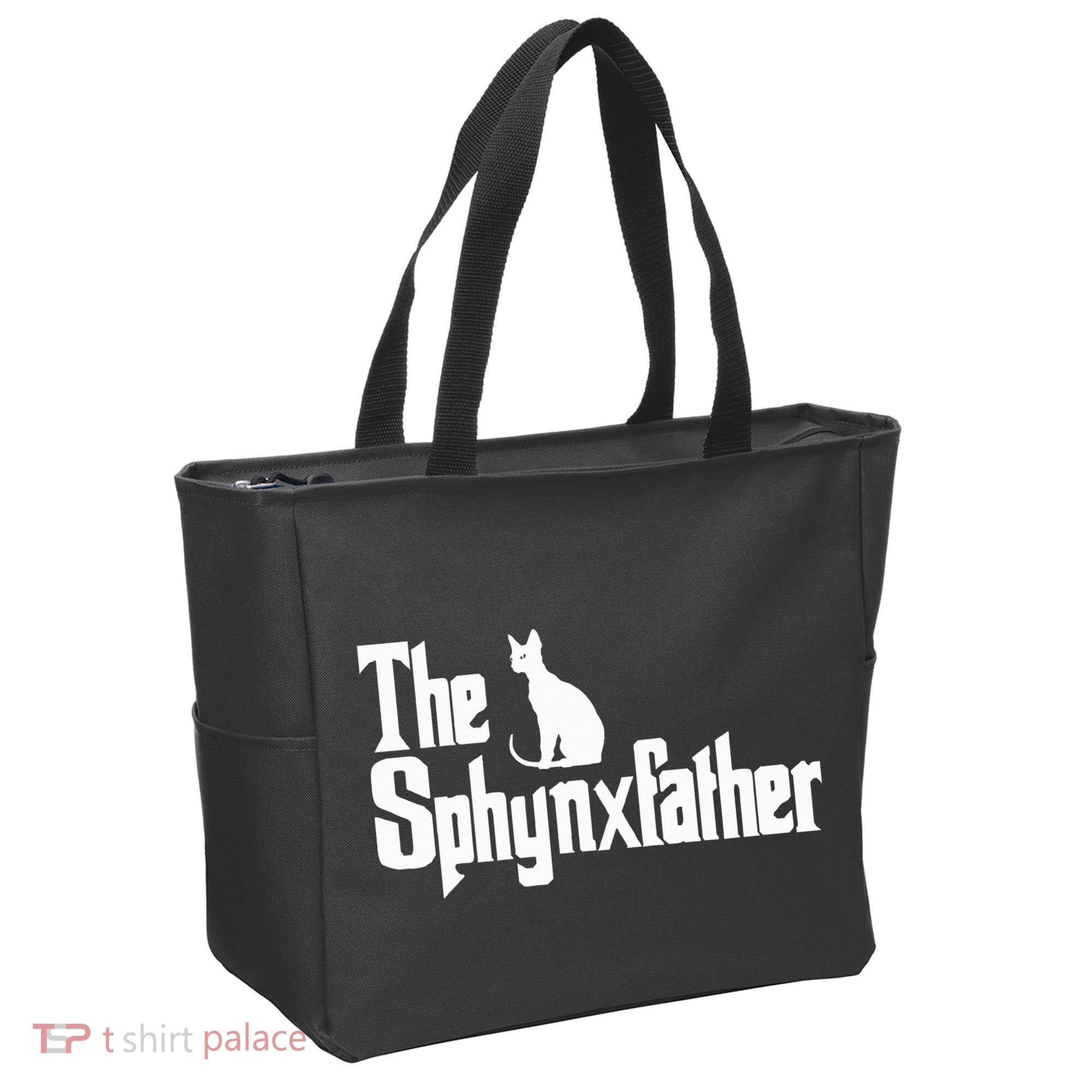 The Sphynxfather Funny Cat Dad Sphynx Lover Gifts Tote Bag