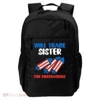 Trade Sister For Firecrackers Funny 4th Of July Backpack thumb 0