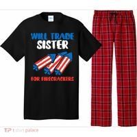 Trade Sister For Firecrackers Funny 4th Of July Pajama Set thumb 0