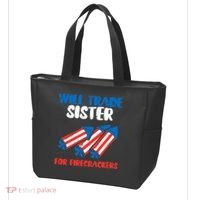 Trade Sister For Firecrackers Funny 4th Of July Tote Bag thumb 3