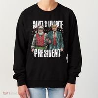 Trump SantaS Favorite President Gift Women's Sweatshirt thumb 0
