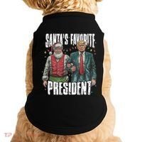 Trump SantaS Favorite President Gift Doggie Tank thumb 0