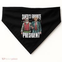 Trump SantaS Favorite President Gift USA-Made Doggie Bandana thumb 0