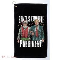 Trump SantaS Favorite President Gift Golf Towel thumb 0