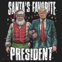 Trump SantaS Favorite President Gift Golf Towel thumb 3