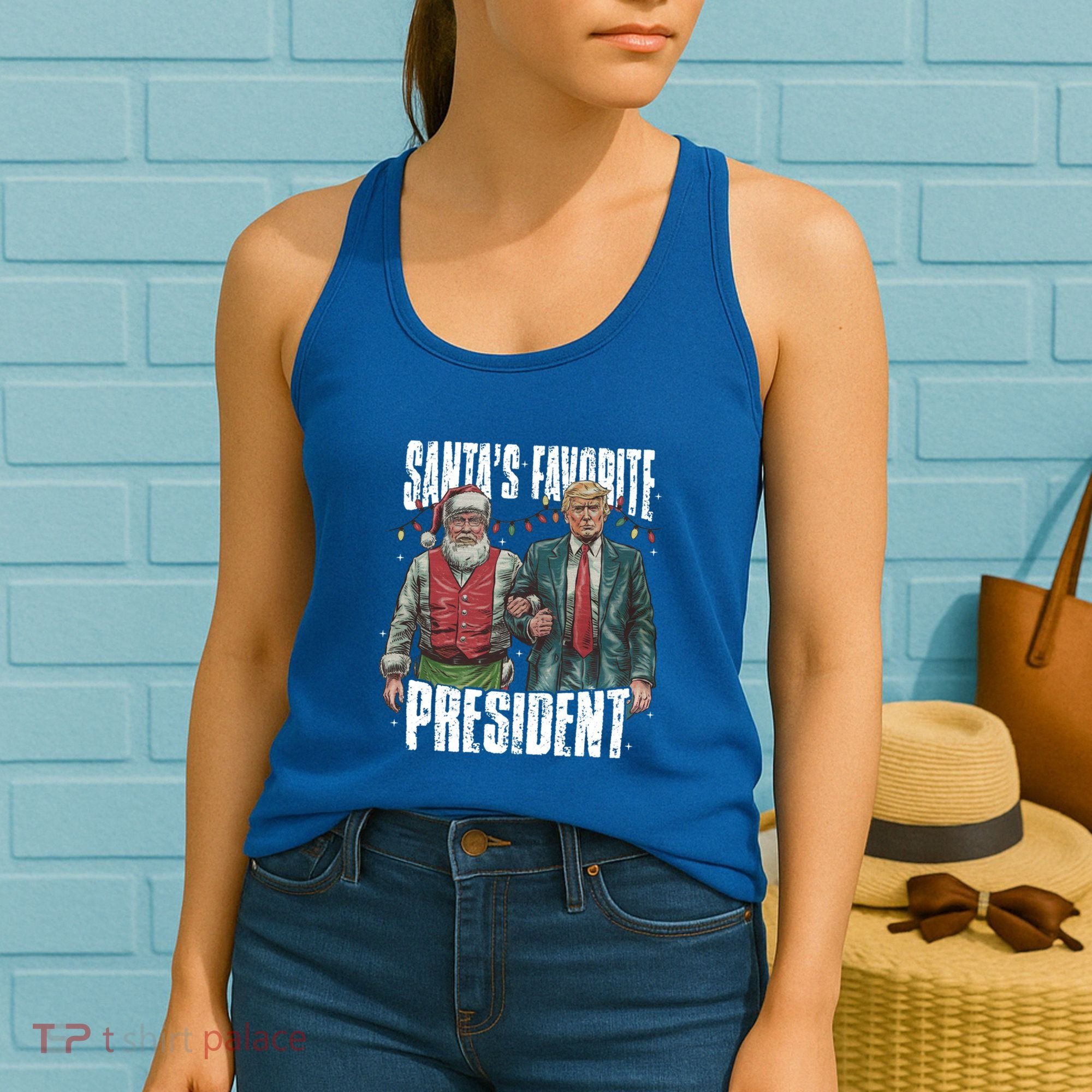Trump SantaS Favorite President Gift Women's Tank Top