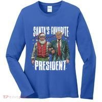 Trump SantaS Favorite President Gift Women's Long Sleeve Shirt thumb 0