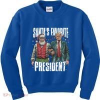 Trump SantaS Favorite President Gift Kids Sweatshirt thumb 0