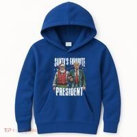 Trump SantaS Favorite President Gift Kids Hoodie thumb 0
