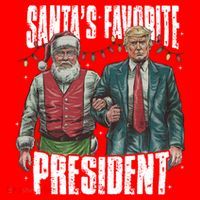 Trump SantaS Favorite President Gift Santa Hat thumb 1
