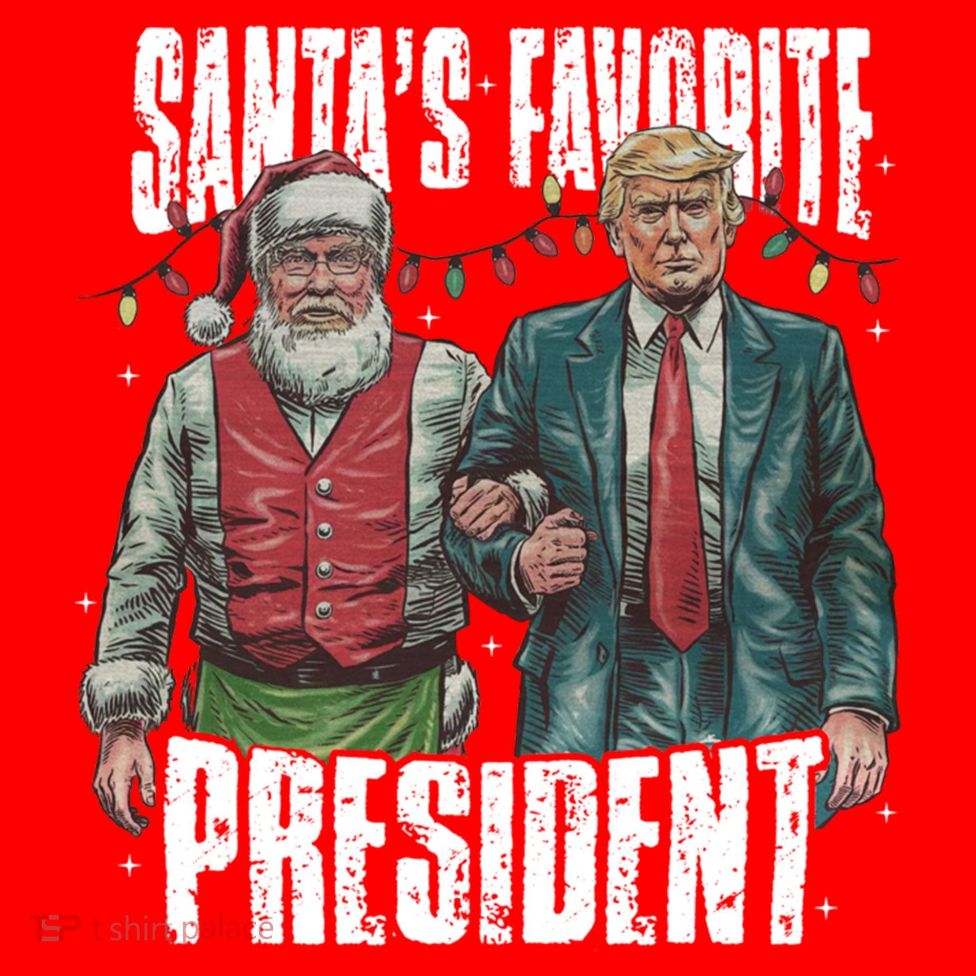 Trump SantaS Favorite President Gift Santa Hat