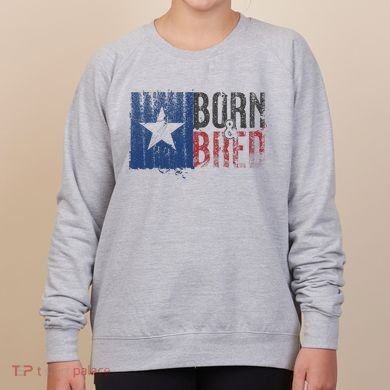 Texas State Flag Pride Born & Bred Native Home Women's Sweatshirt