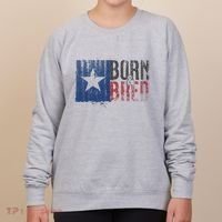 Texas State Flag Pride Born & Bred Native Home Women's Sweatshirt thumb 0