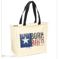 Texas State Flag Pride Born & Bred Native Home Tote Bag thumb 2