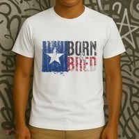 Texas State Flag Pride Born & Bred Native Home T-Shirt thumb 3
