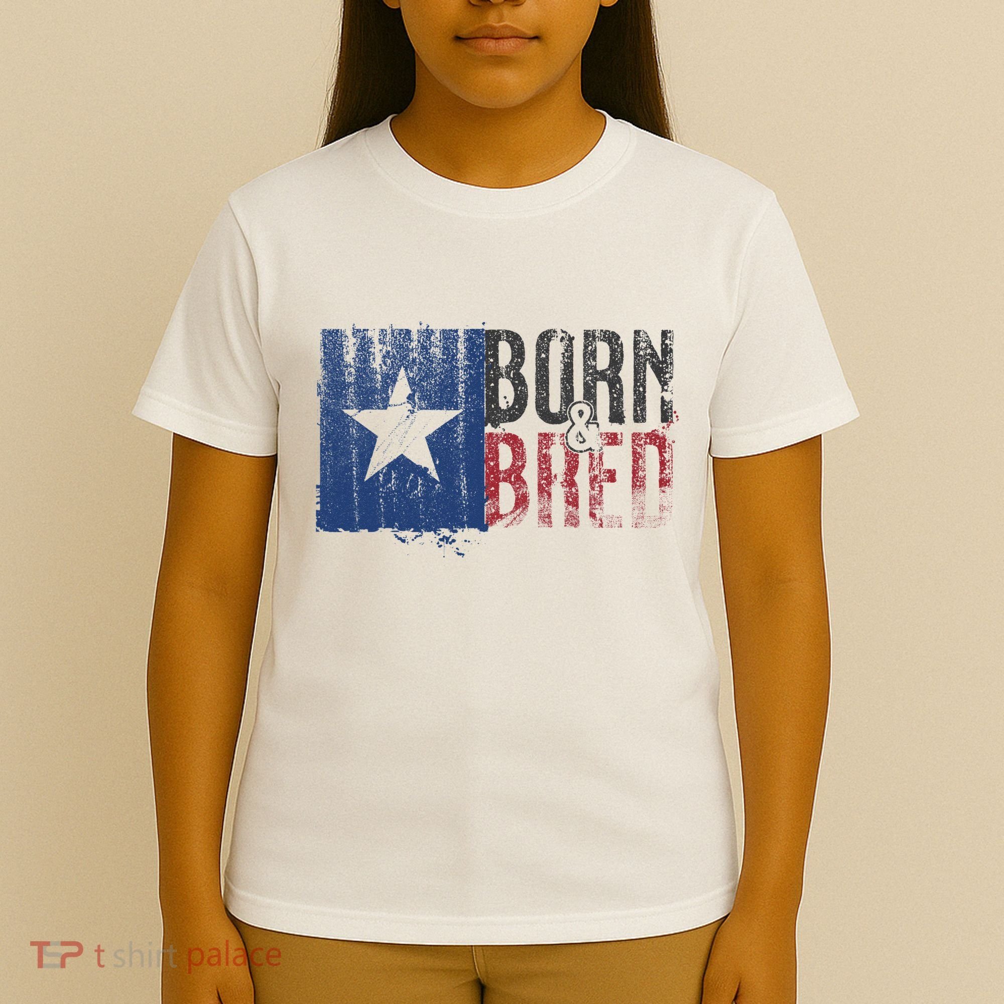 Texas State Flag Pride Born & Bred Native Home T-Shirt