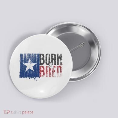 Texas State Flag Pride Born & Bred Native Home Button