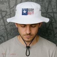Texas State Flag Pride Born & Bred Native Home Bucket Hat thumb 2