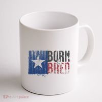 Texas State Flag Pride Born & Bred Native Home Coffee Mug thumb 1