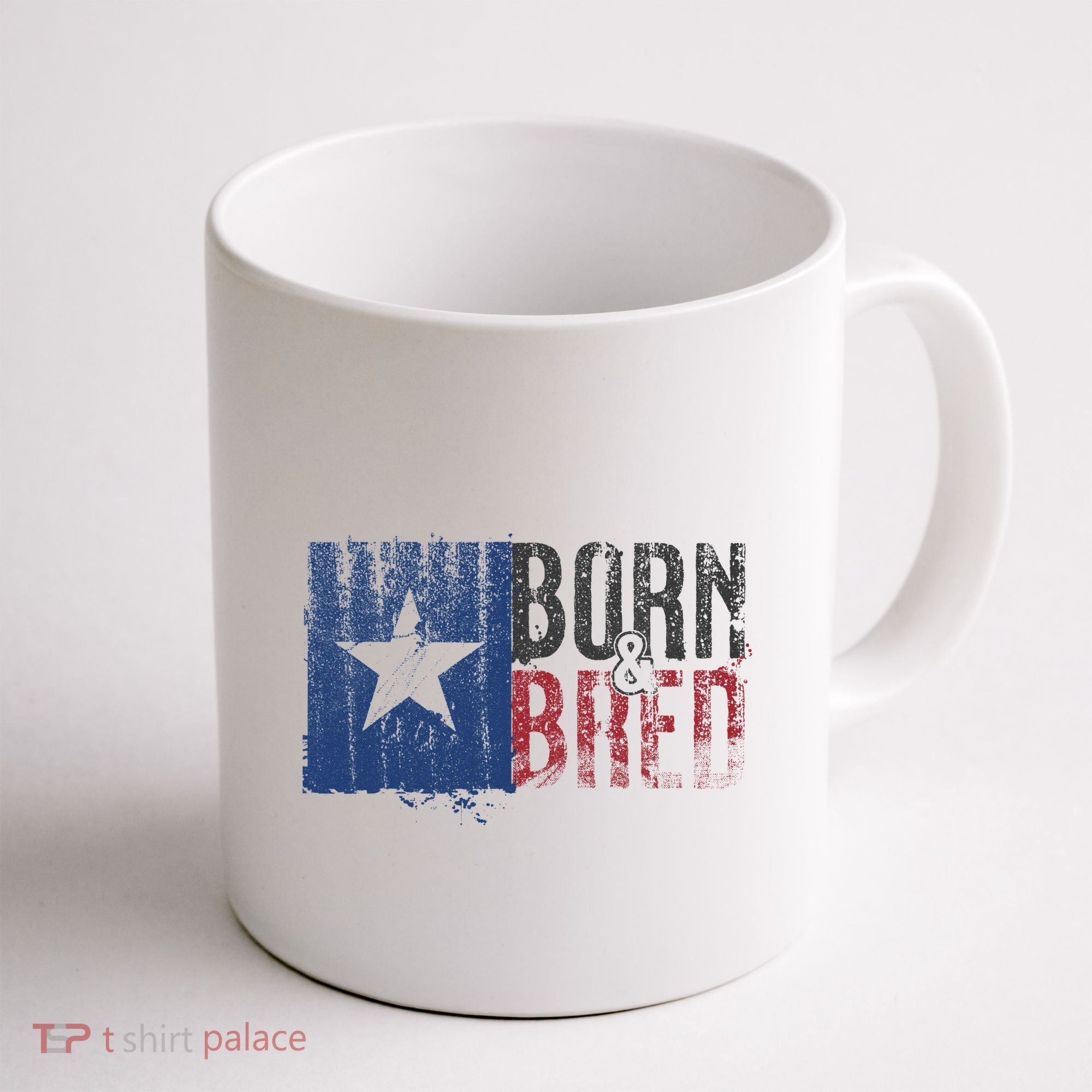 Texas State Flag Pride Born & Bred Native Home Coffee Mug