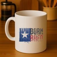 Texas State Flag Pride Born & Bred Native Home Coffee Mug thumb 4