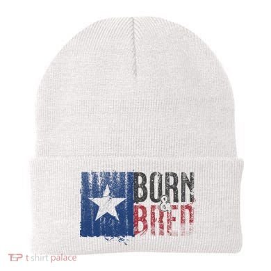 Texas State Flag Pride Born & Bred Native Home Beanie