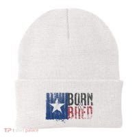 Texas State Flag Pride Born & Bred Native Home Beanie thumb 0