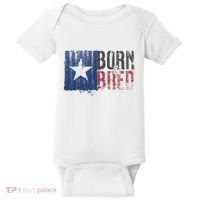 Texas State Flag Pride Born & Bred Native Home Baby Bodysuit thumb 0