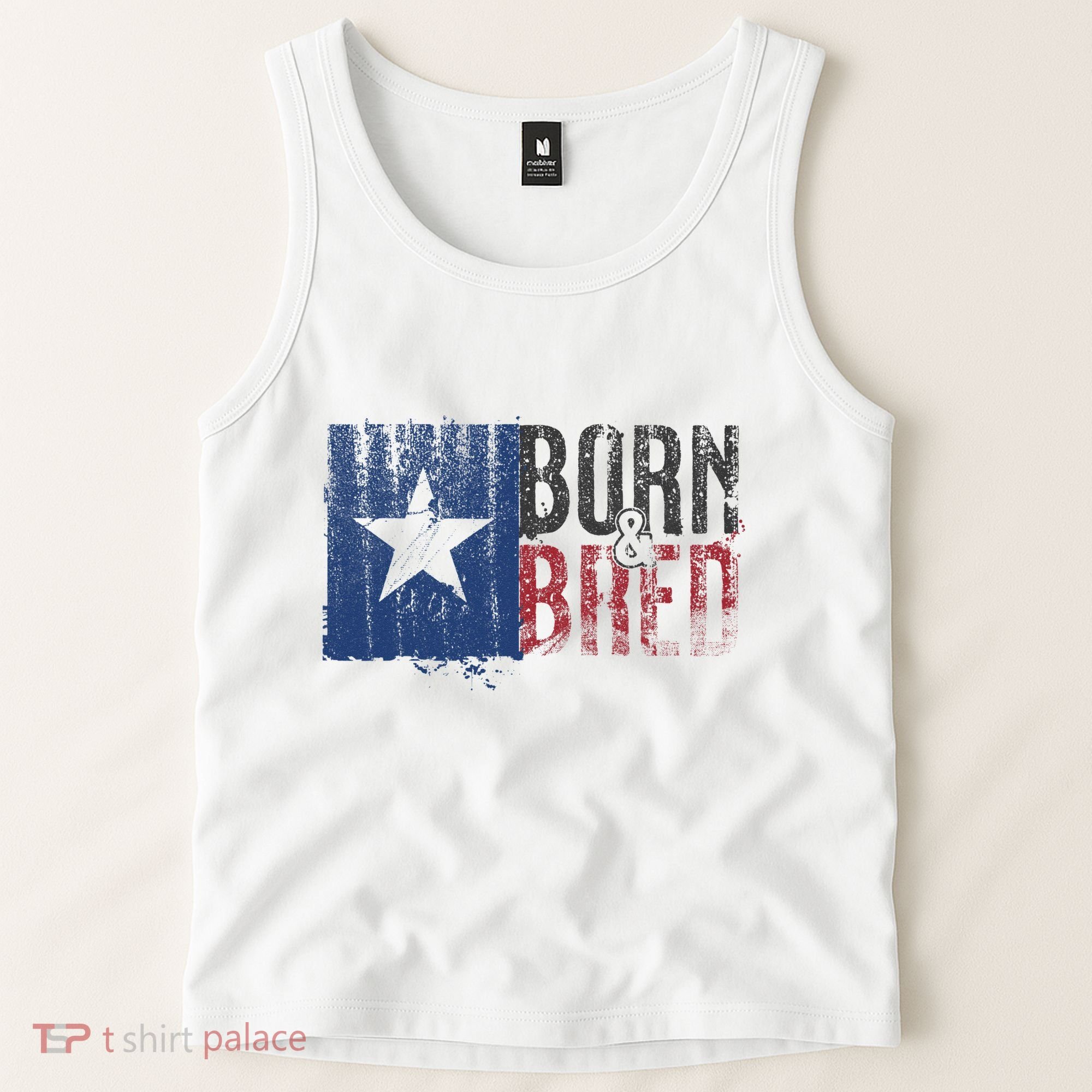 Texas State Flag Pride Born & Bred Native Home Tank Top