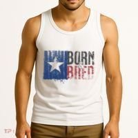 Texas State Flag Pride Born & Bred Native Home Tank Top thumb 3
