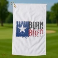 Texas State Flag Pride Born & Bred Native Home Golf Towel thumb 1