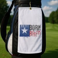 Texas State Flag Pride Born & Bred Native Home Golf Towel thumb 2