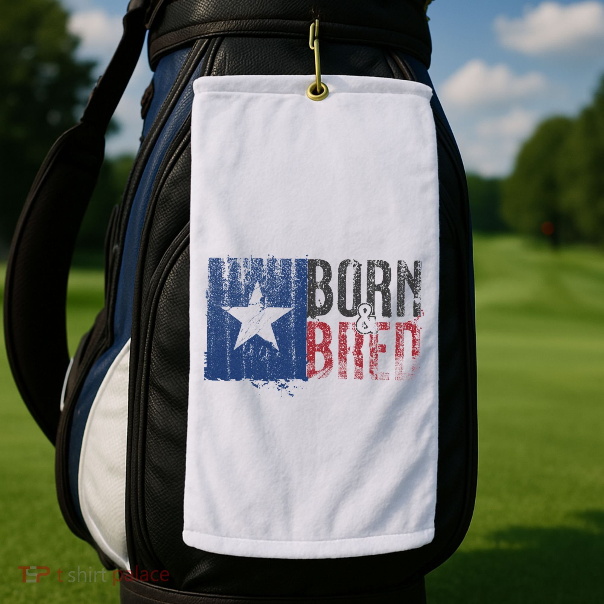 Texas State Flag Pride Born & Bred Native Home Golf Towel