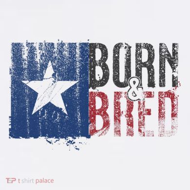 Texas State Flag Pride Born & Bred Native Home Cropped Pullover Crew