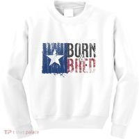 Texas State Flag Pride Born & Bred Native Home Kids Sweatshirt thumb 0