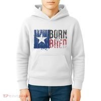 Texas State Flag Pride Born & Bred Native Home Kids Hoodie thumb 4