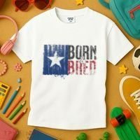 Texas State Flag Pride Born & Bred Native Home Kids T-Shirt thumb 3